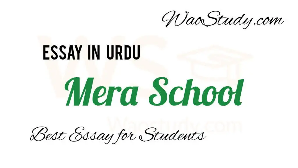 Mera School Essay in Urdu