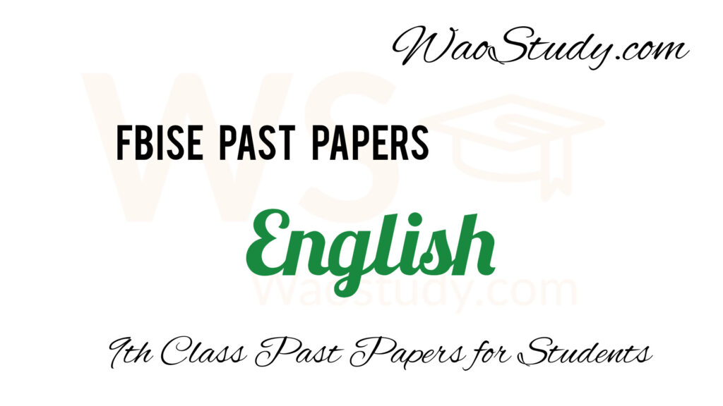 federal board past papers class 9 english