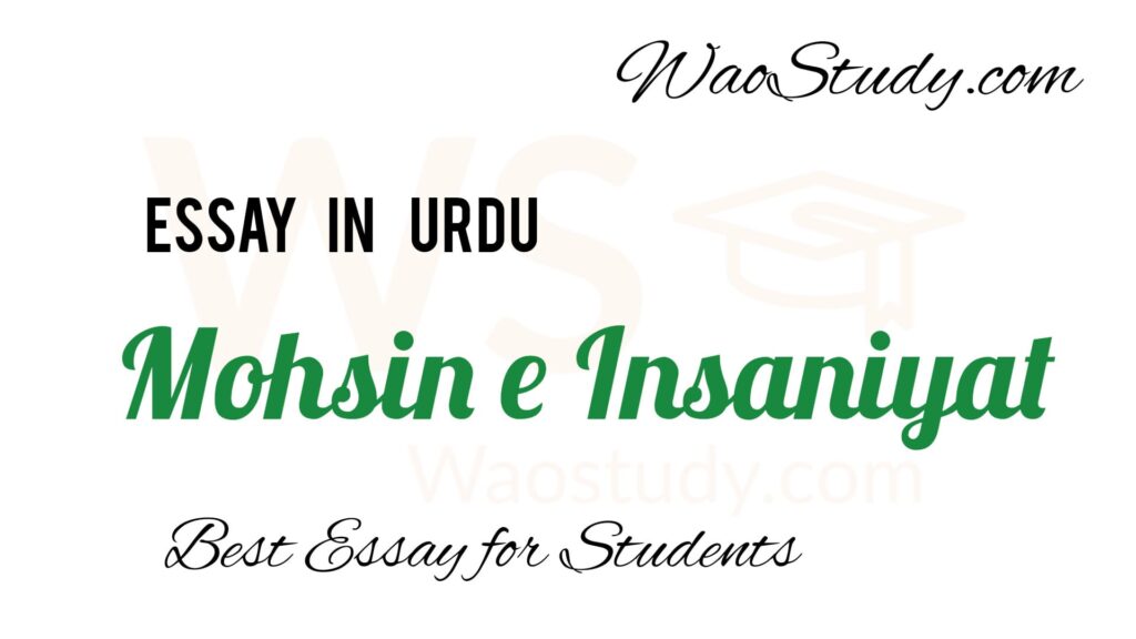 Mohsin e Insaniyat Essay in Urdu