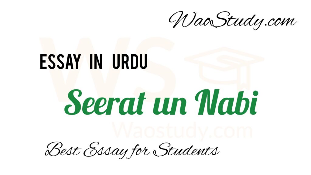 Seerat un Nabi ﷺ Essay in Urdu