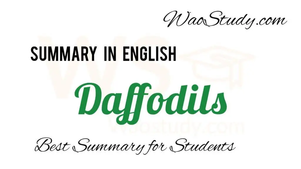 Daffodils Summary 9th Class
