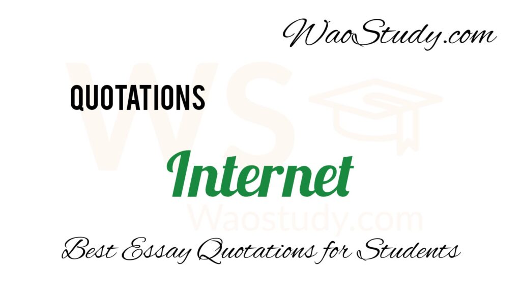 Internet Essay Quotations