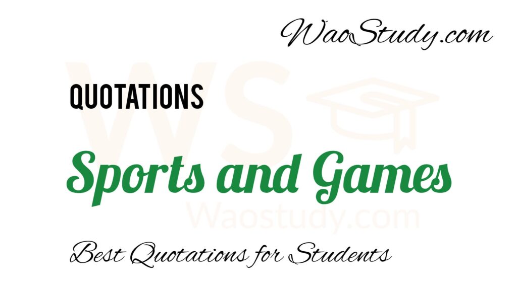 Sports and Games Quotations