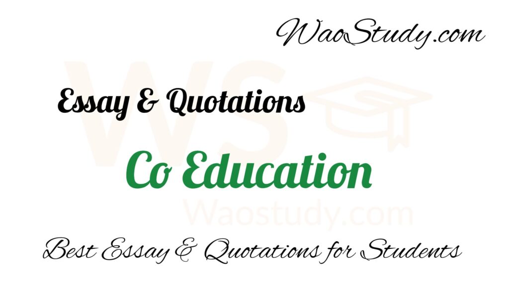 Co Education Essay with Quotations