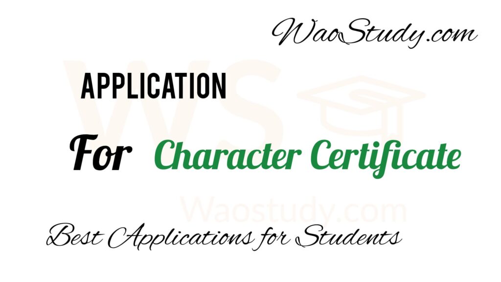 Application for Character Certificate